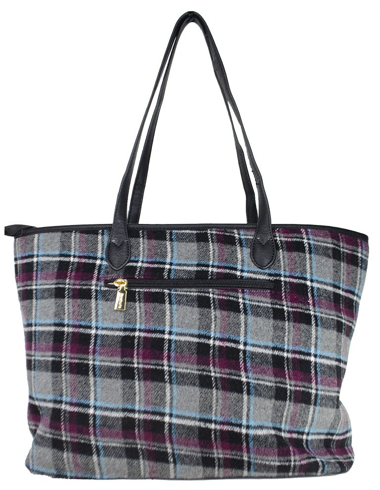 Strathurie Fashion Accessory Wholesaler Glasgow Strathurie Tweed Leander Violet Tote Handbag 8110 - Image 3