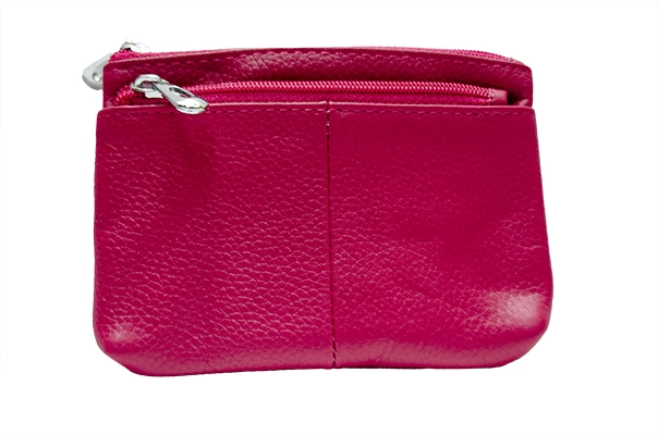 Strathurie Fashion Accessory Wholesaler Glasgow Leather Zipped Coin Purse Fuchsia