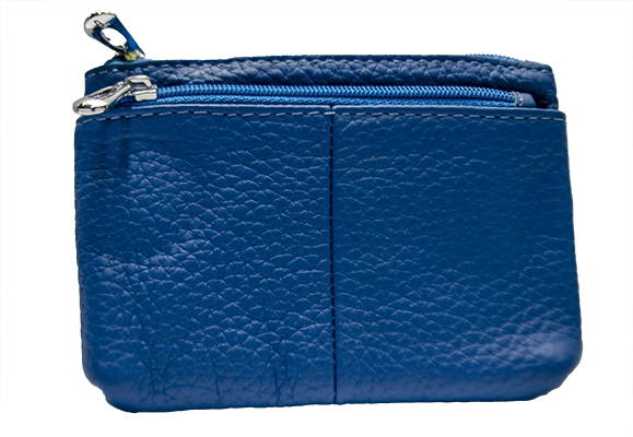 Strathurie Fashion Accessory Wholesaler Glasgow Leather Zipped Coin Purse Blue