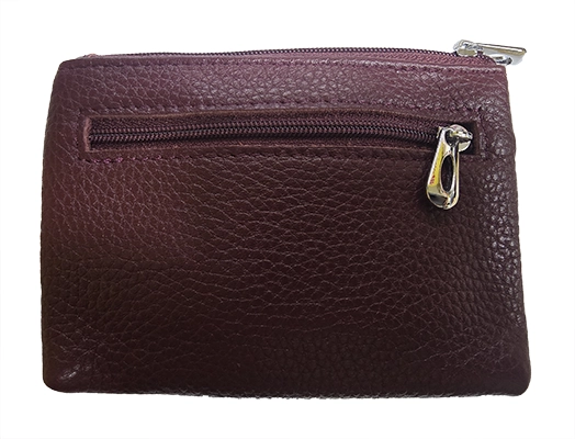 Strathurie Fashion Accessory Wholesaler Glasgow Leather Zipped Coin Purse Burgandy