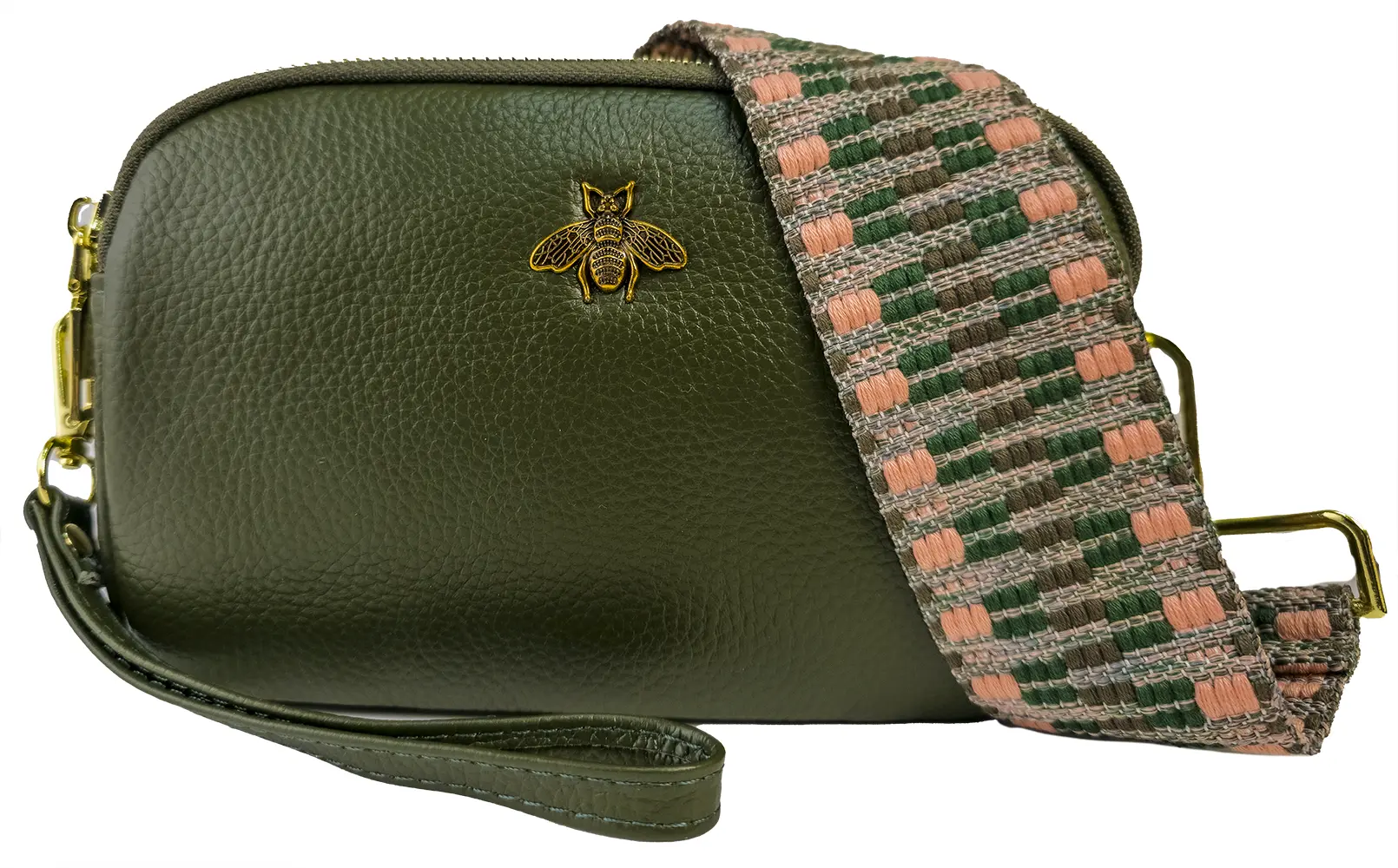 Strathurie Fashion Accessory Wholesaler Glasgow OLIVE GREEN LEATHER BEE 1189