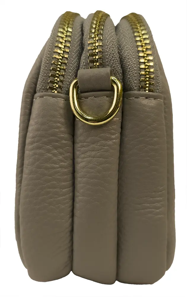 Strathurie Fashion Accessory Wholesaler Glasgow Italian Leather Bag with Bee Motif Grey 1189 - Image 3