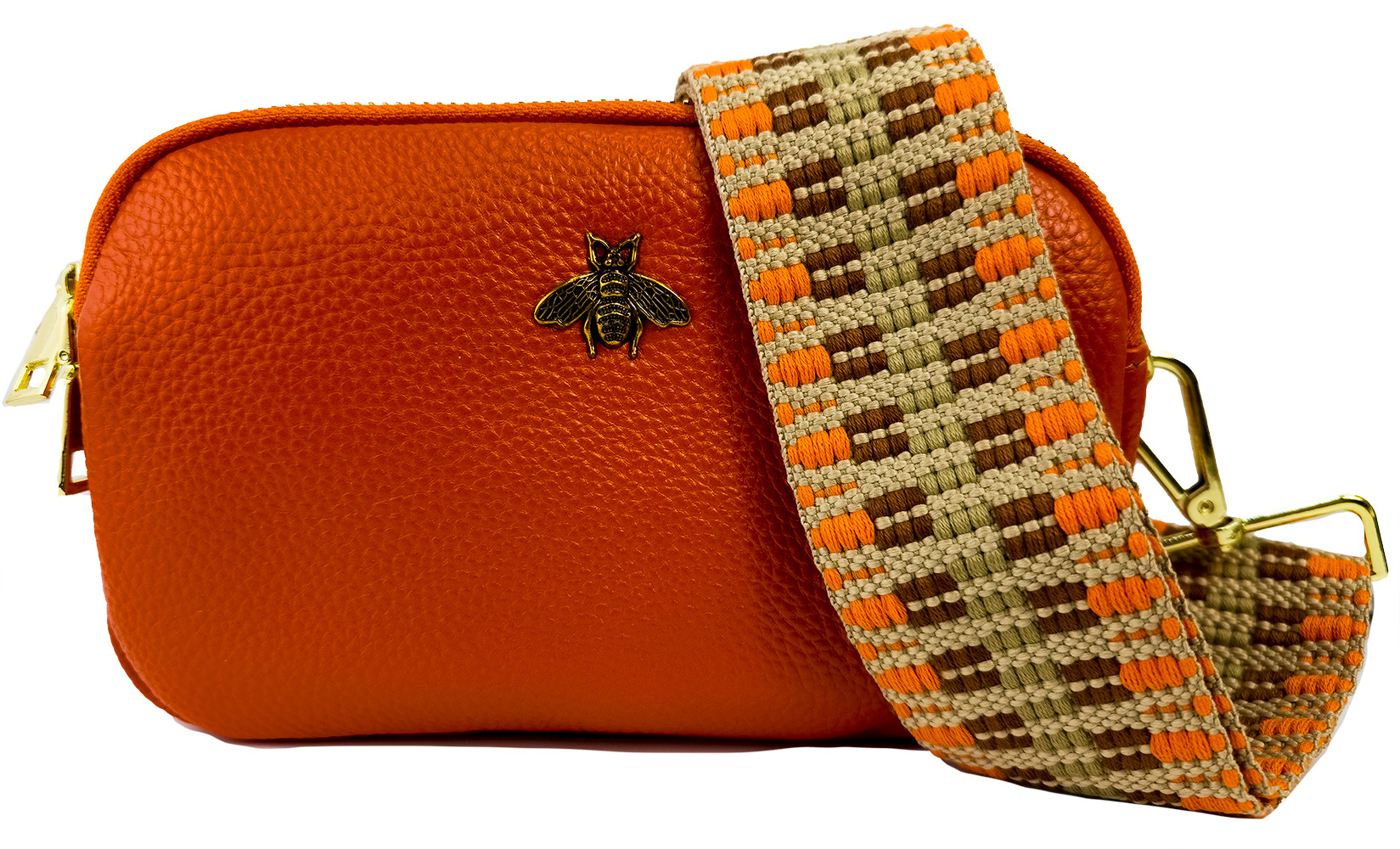 Strathurie Fashion Accessory Wholesaler Glasgow ORANGE LEATHER BEE 1189