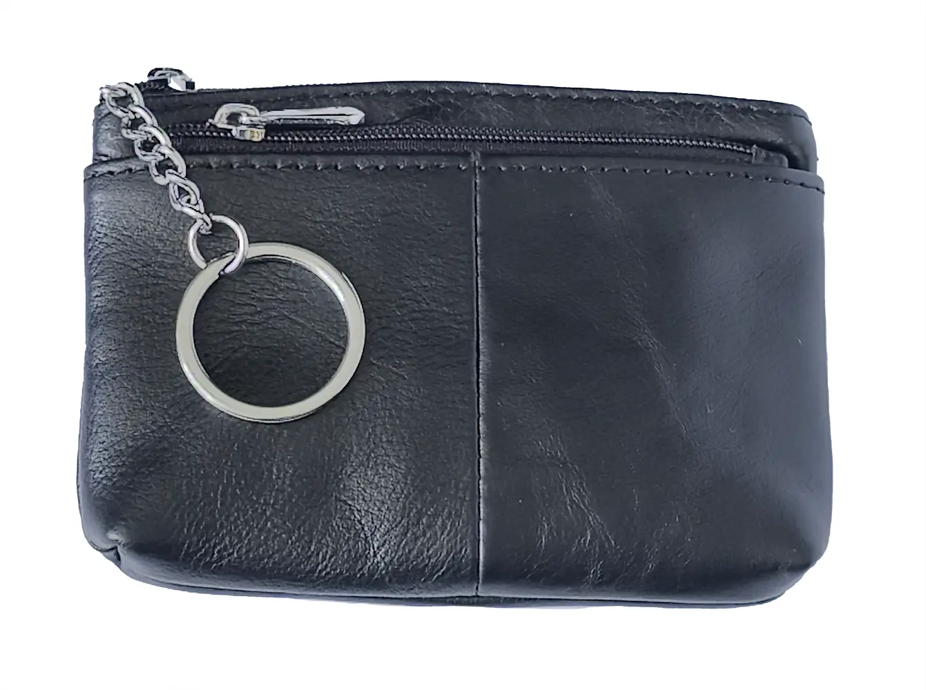 Strathurie Fashion Accessory Wholesaler Glasgow Leather Zipped Coin Purse Navy - Image 2