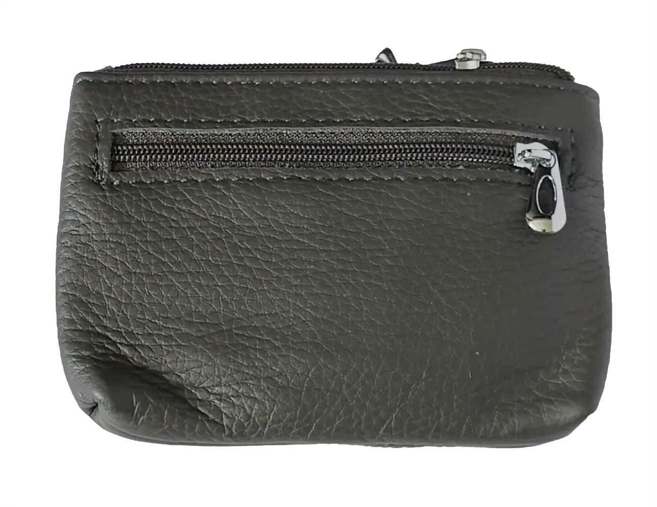 Strathurie Fashion Accessory Wholesaler Glasgow Leather Zipped Coin Purse Grey