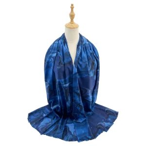 SF2411-111 Print Scarf Navy