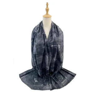 SF2411-111 Print Scarf Black