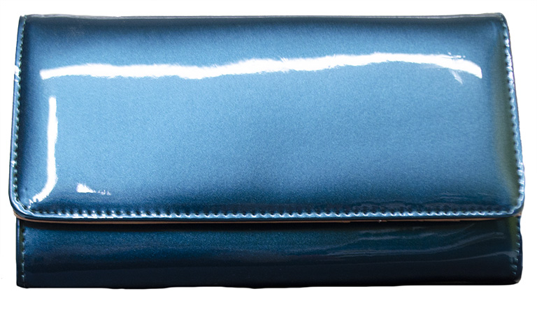 Patent Green Purse