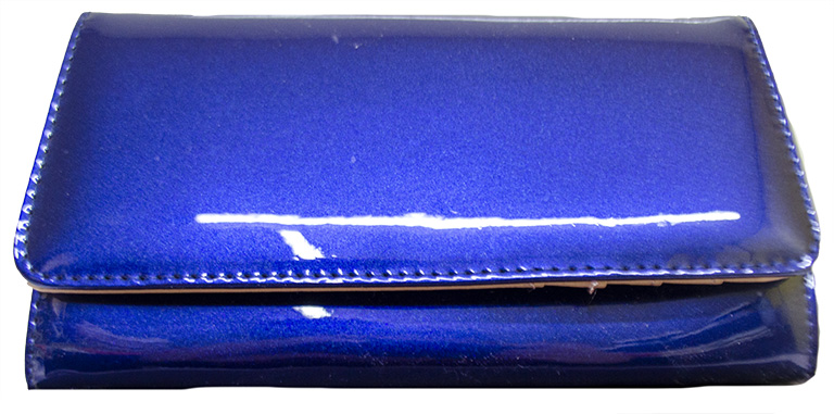 Patent Blue Purse