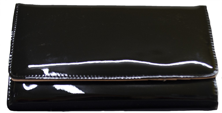Patent Black Purse