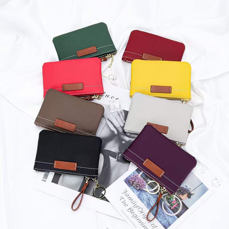 Strathurie Fashion Accessory Wholesaler Glasgow Leather Purse with Brown Contrasting Colour in White - Image 9