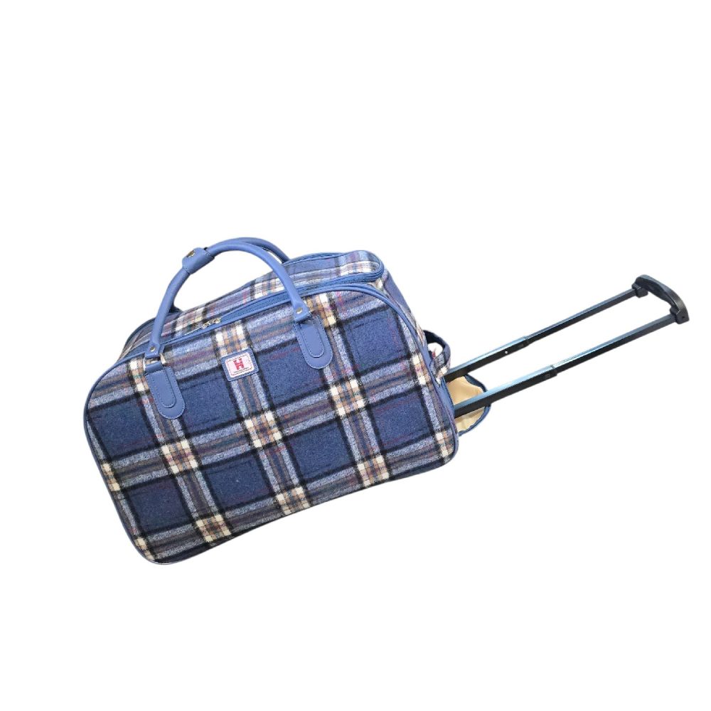 Strathurie Fashion Accessory Wholesaler Glasgow Strathurie Tweed Borland Blue Trolley Case