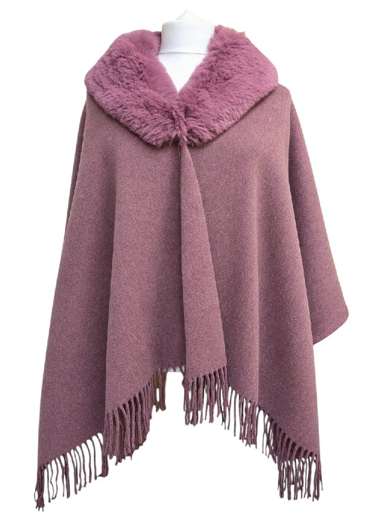 Lambswool Cape Reddish Brown